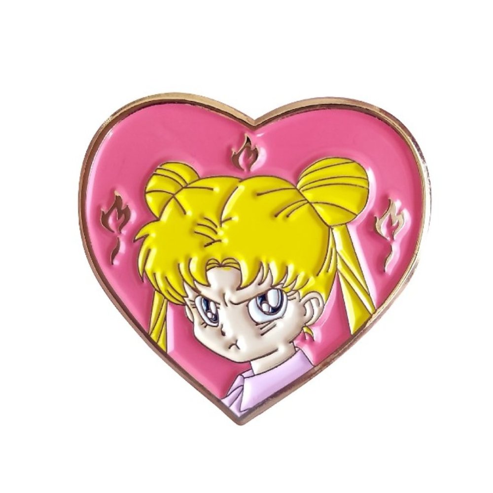 Sailor Monn Enamel Pin , Anime Brooch
